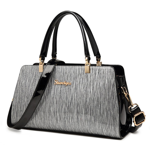 Trendy Mother Atmosphere Middle-aged Messenger Handbag Simple One-shoulder Leather Handbags