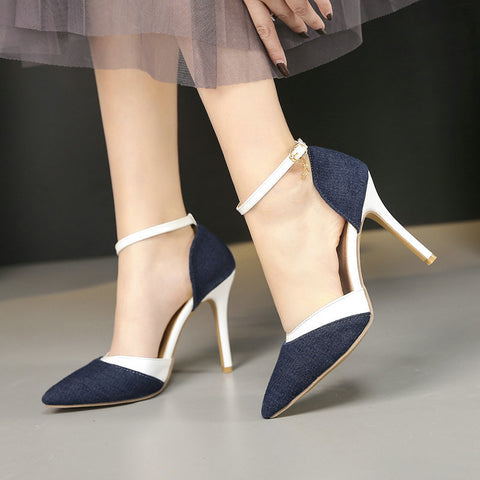 Pointed stiletto heels