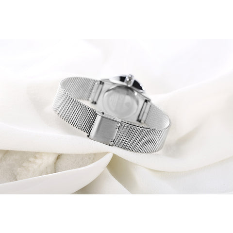 Spot watch mesh woven steel belt women's watch ultra-thin fashion watch waterproof quartz watch wholesale women's watch 061A