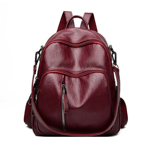 New handbag Korean lady PU backpack fashion tide all-match leisure travel backpack bag can be issued on behalf of the PU