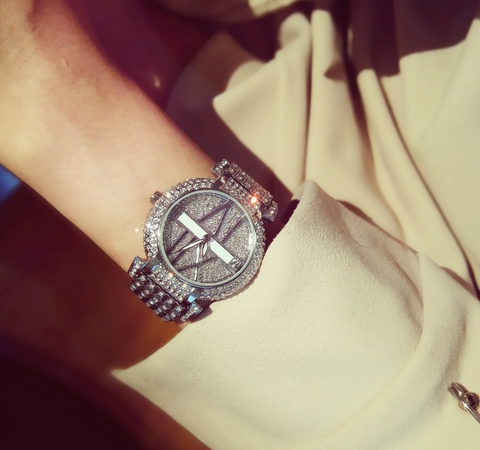 Luxury Diamond Women Watches Fashion Brand Stainless Steel Bracelet Wrist Watch Women Design Quartz Watch Clock relogio feminino