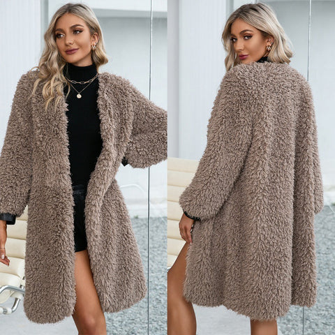 Loose Casual Mid-length Fur Fur Coat Foreign Trade
