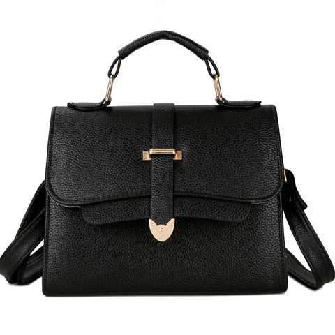 Leather Pu ladies handbag fashion buckle shoulder bag