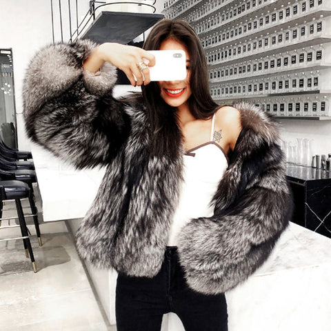 Women's Fur Coat Short Fashion Imitation Fox Autumn And Winter