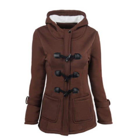 2021 warm winter fur collar jackets women new horn button Long down coat women parka Plus Size female parka hoodies Women